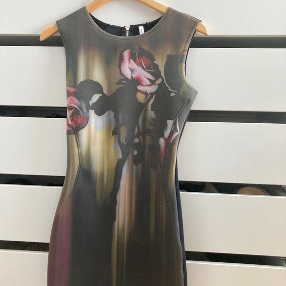 Faith Connexion Rose-Printed Neoprene Dress - Picture 2 of 7